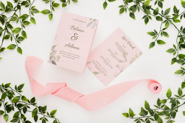 Beautiful Wedding Concept Mock-Up Psd