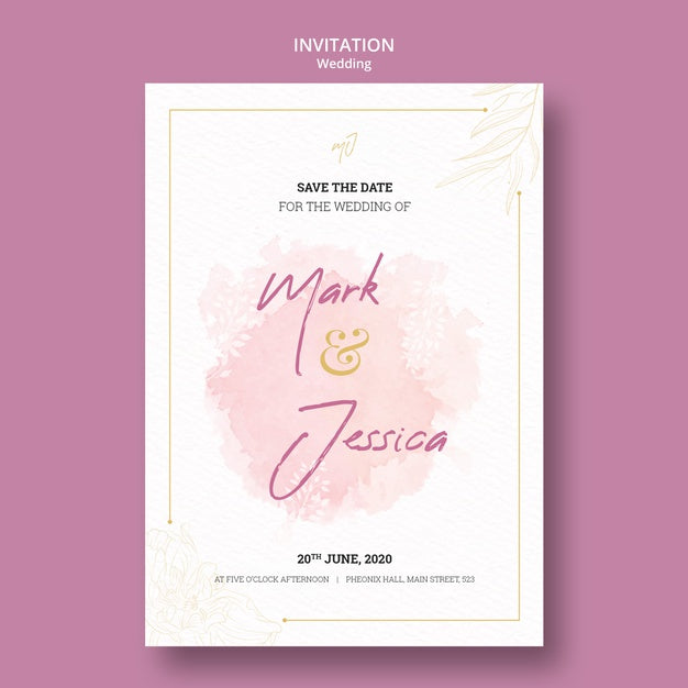 Beautiful Wedding Invitation Mock-Up Psd
