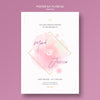 Beautiful Wedding Poster Mock-Up Psd