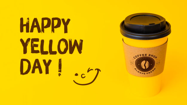 Beautiful With Yellow Concept Mock-Up Psd