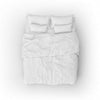Bed Mockup With White Sheets And Pillows Psd