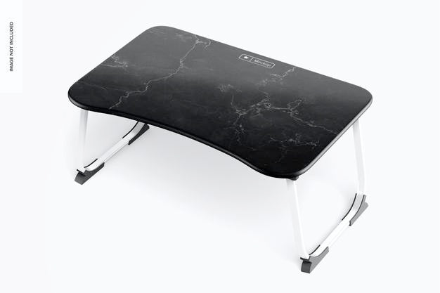 Bed Table Tray Mockup, Perspective View Psd