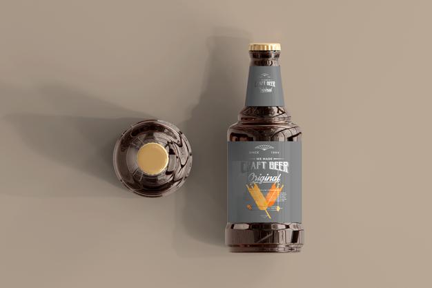 Beer Bottle Mockup Psd