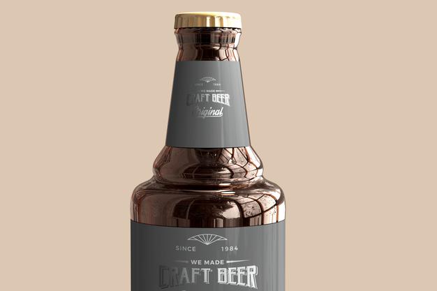 Beer Bottle Mockup Psd