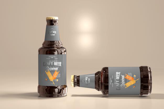 Beer Bottle Mockup Psd