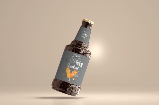 Beer Bottle Mockup Psd
