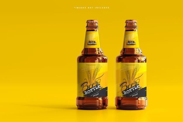 Beer Bottle Mockup Psd