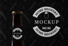 Beer Bottle With Mock-Up Packaging Psd