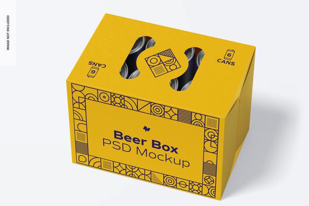 Beer Box Mockup Psd