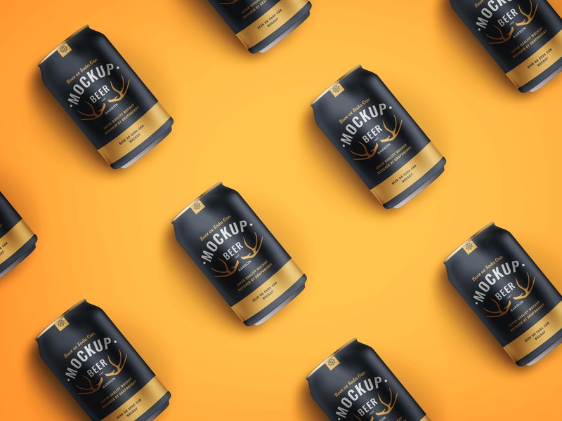 Beer Or Soda Can Mockup