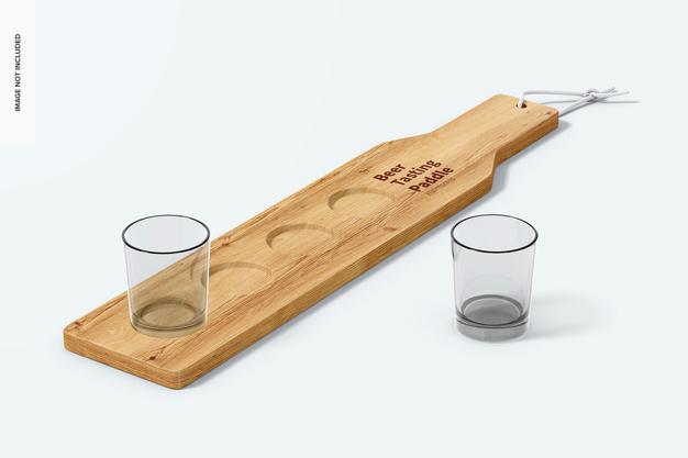 Beer Tasting Paddle Mockup Psd