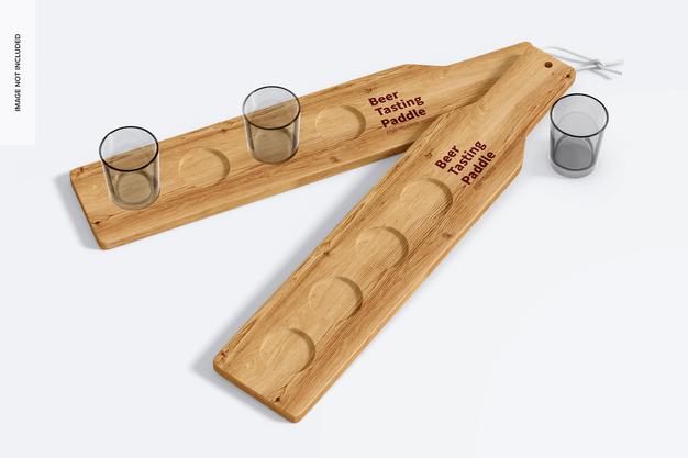 Beer Tasting Paddles Mockup Psd