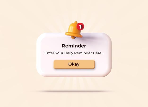 Beige Reminder In 3D Design Mockup Template Psd