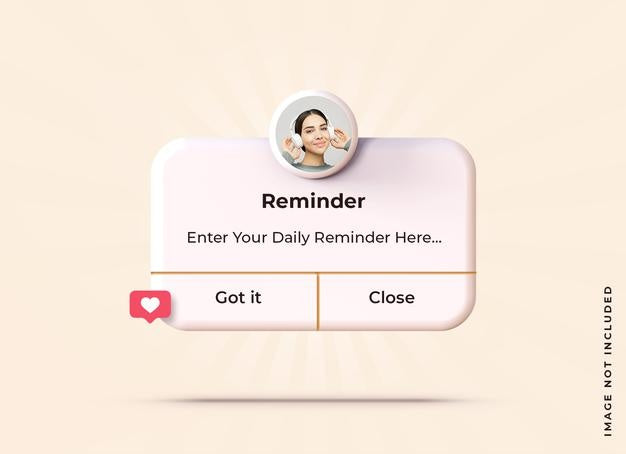 Beige Reminder In 3D Design Mockup Template Psd