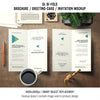 Bi-Fold Brochure Or Invitation Mockup With Still Life Concept Psd