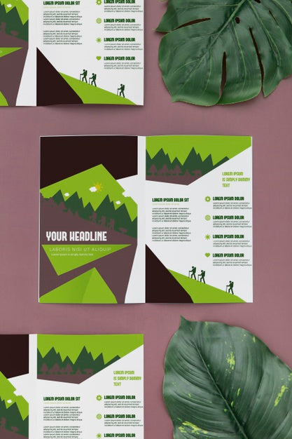 Bifold Brochure Concept Mock-Up Psd