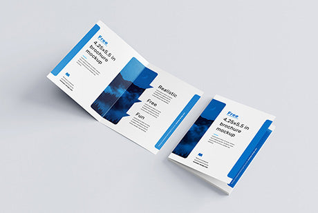Bifold Brochure Mockup / 4.25X5.5 In