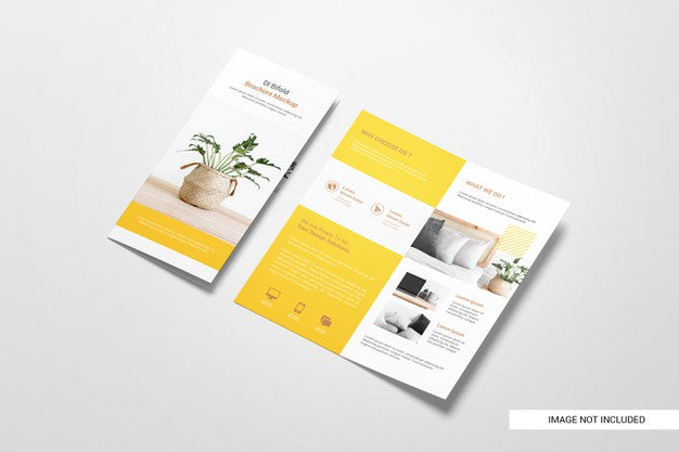 Bifold Flyer Brochure Mockup Psd