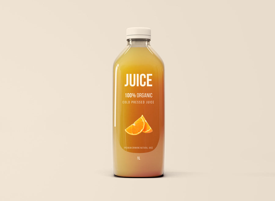 Big Glass Juice Bottle Mockup