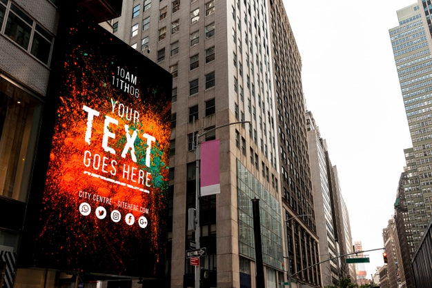 Billboard Mock-Up In City Psd