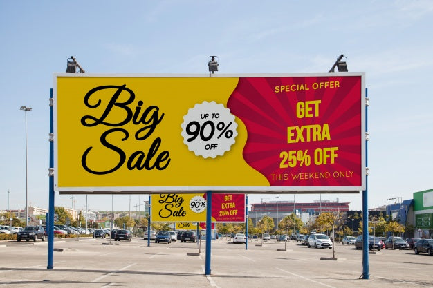 Billboard Mockup At Parking Lot Psd