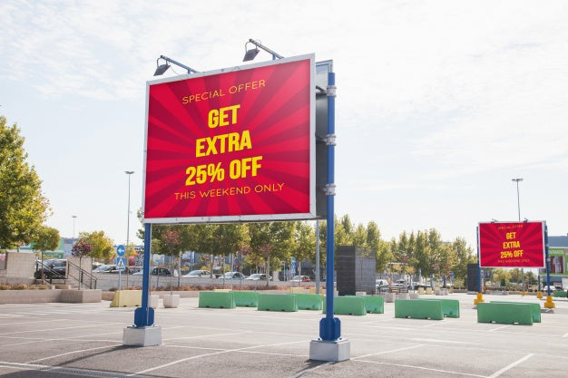 Billboard Mockup At Parking Lot Psd