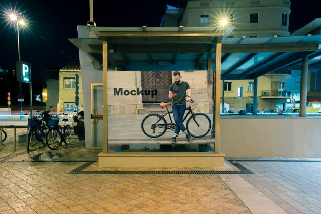 Billboard Mockup At Subway Station Psd