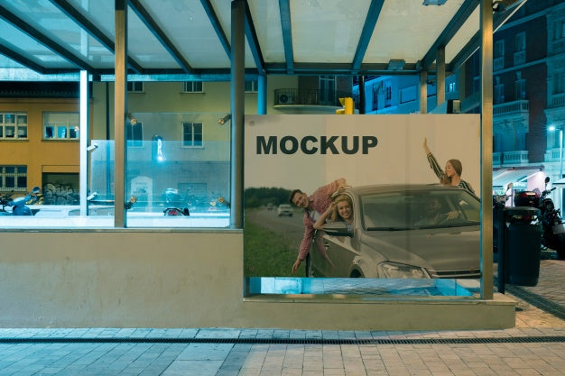 Billboard Mockup At Subway Station Psd