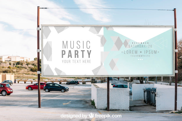 Billboard Mockup In City Psd