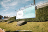Billboard Mockup In Green Urban Environment Psd