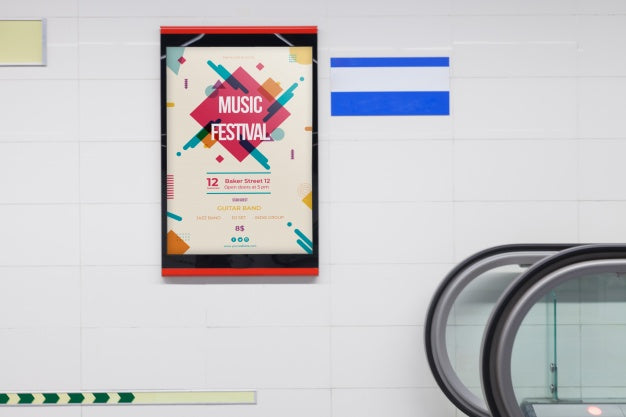 Billboard Mockup In Subway Station Psd