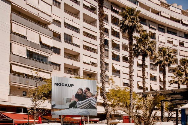 Billboard Mockup In Urban Environment Psd