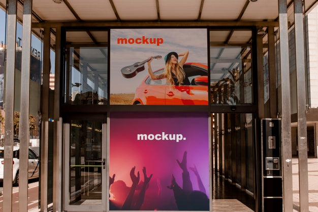 Billboard Mockup In Urban Environment Psd