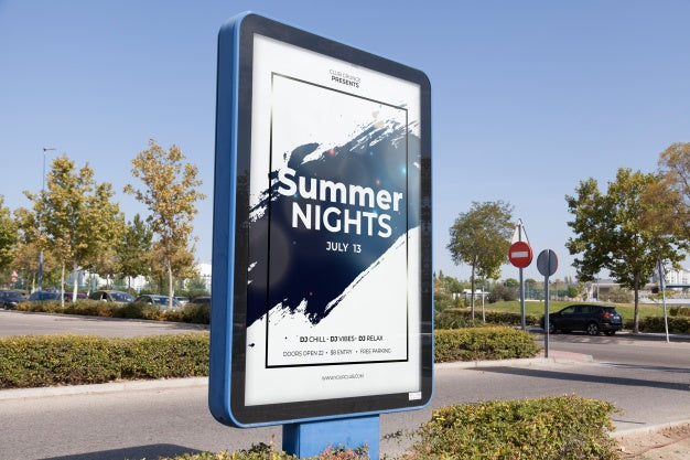 Billboard Mockup In Urban Environment Psd