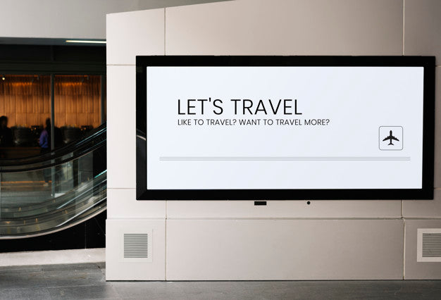 Billboard Mockup Near An Escalator At A Train Station Psd