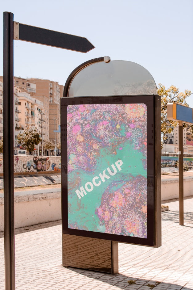 Billboard Mockup Next To Street Psd