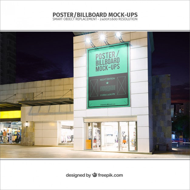 Billboard Mockup On A Building Psd