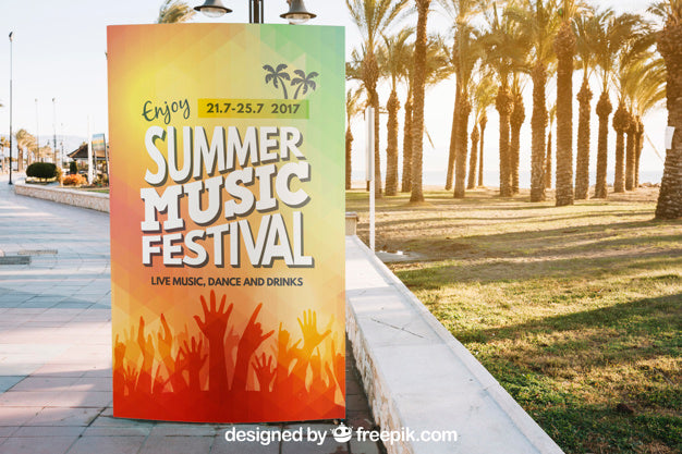 Billboard Mockup On Road Psd