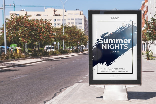 Billboard Mockup On Road Side Psd
