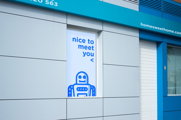 Billboard Mockup On Shop Window Psd