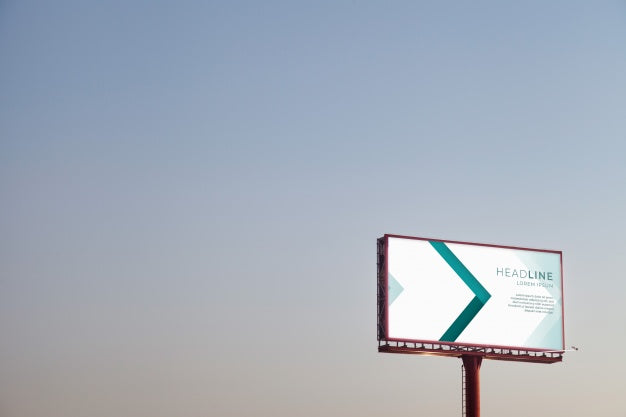 Billboard Mockup On Sunset Sky Psd