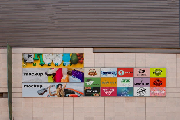 Billboard Mockup On Urban Wall Psd