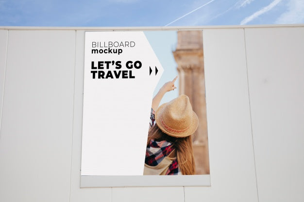Billboard Mockup On Wall Psd