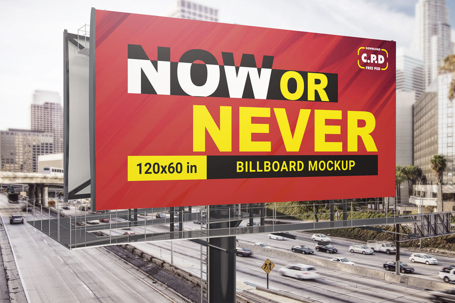 Billboard Mockup Psd 120×60