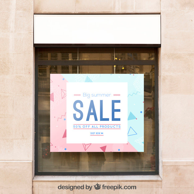 Billboard Mockup With Sale Concept Psd