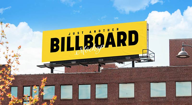 Billboard On Building Mockup Psd