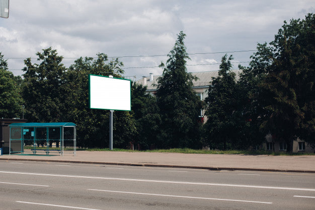 Billboard With Blank Surface For Advertising Psd