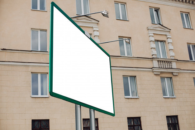 Billboard With Blank Surface For Advertising Psd