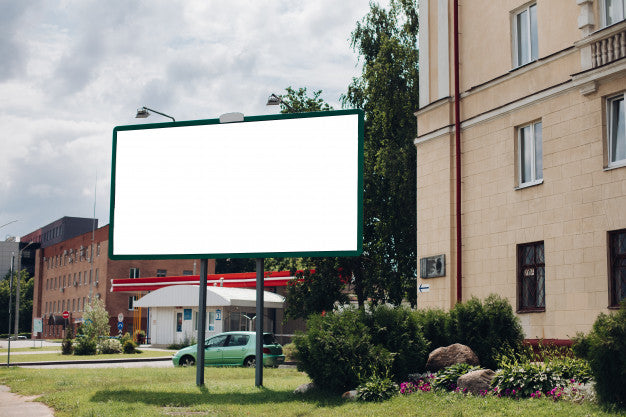 Billboard With Blank Surface For Advertising Psd