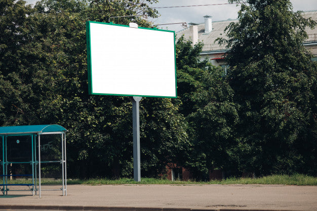 Billboard With Blank Surface For Advertising Psd